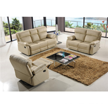 Sofá de salón con sofá moderno de cuero genuino (767)